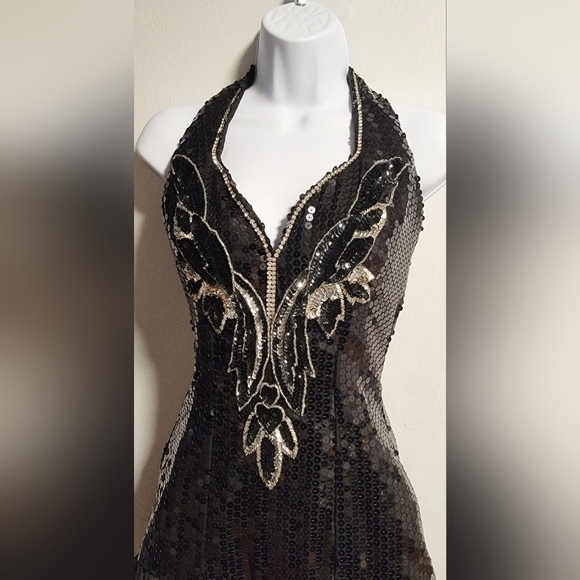 VTG Designer New Years Eve Backless Alyce Designs Paris Halter Dance Party Fairy - Picture 3 of 12